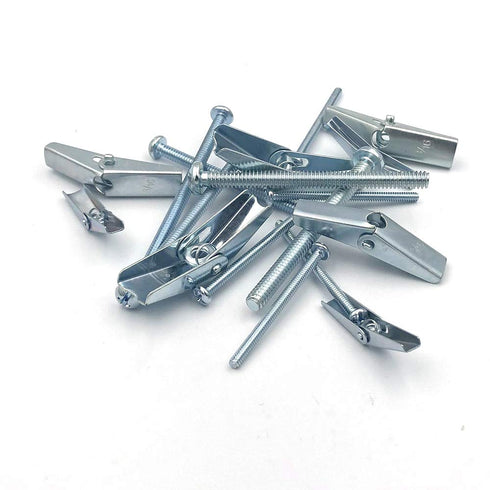 ISPINNER 24pcs Toggle Bolt and Wing Nut Assortment Kit, Heavy Items Drywall Hanging, 1/8" 3/16" 1/4"