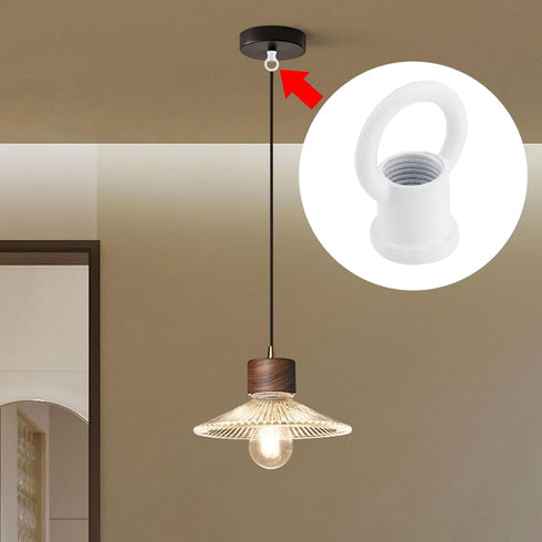 Antrader M10 20Pcs Ceiling Hook Ring, Chandelier Lamp Connectors, Pendant Light Hanging Eye Nut for Light Fixture,White