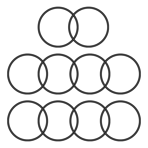 Othmro 10Pcs Nitrile Rubber O-Rings | 0.09in Wire Dia 1.77in OD Metric Sealing Nitrile NBR Rubber Washers