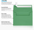 LUXPaper 4Bar A1 Invitation Envelopes | 50 Qty | Peel & Press | 3 5/8" x 5 1/8" | Holiday Green | 80lb. Text