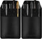 Pen Pocket Protector, 2 Pieces PU Leather Pocket Pen Holder Organizer for Shirts, Lab Coats, Multi-Purpose (Black)