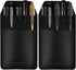 Pen Pocket Protector, 2 Pieces PU Leather Pocket Pen Holder Organizer for Shirts, Lab Coats, Multi-Purpose (Black)