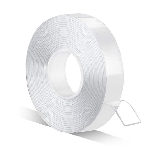 CLAVICHORD Double Sided Tape Heavy Duty, 1/2inch 10ft Clear Mounting Tape, Removable No Residue, Strong Adhesive