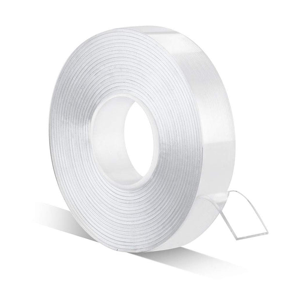 CLAVICHORD Double Sided Tape Heavy Duty, 1/2inch 10ft Clear Mounting Tape, Removable No Residue, Strong Adhesive
