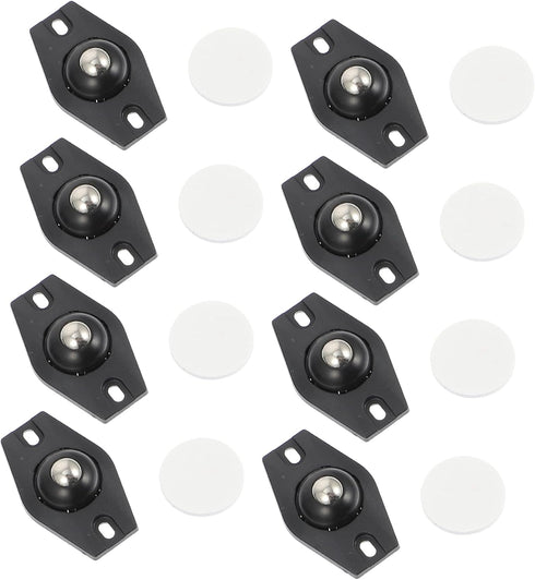PRETYZOOM 8pcs Material Storage Case Caster Adhesive Rolling Wheels High Load Capacity
