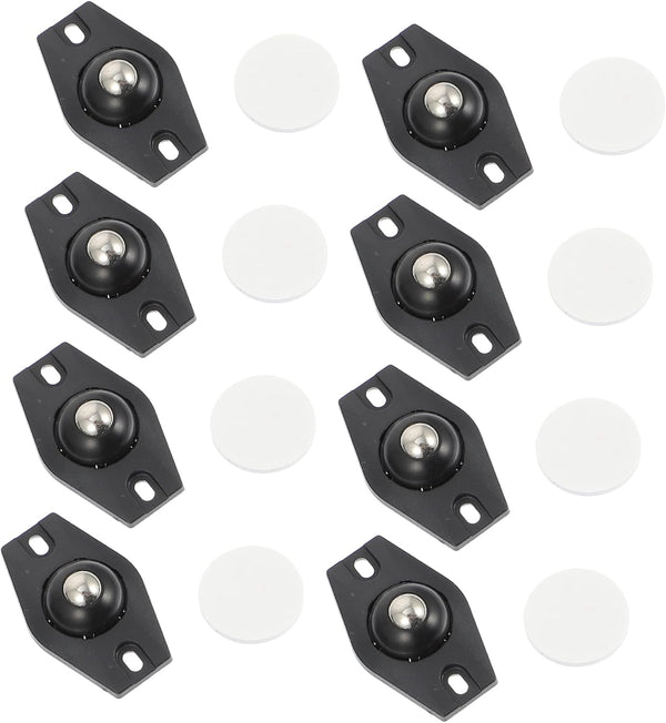 PRETYZOOM 8pcs Material Storage Case Caster Adhesive Rolling Wheels High Load Capacity