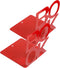 HEMOTON Metal Bookends Pair Crimson Book Organizer Stands Sturdy Metal Book Holders