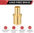 EFIELD Barb Crimp Pex 1/2 Inch x 3/4 Inch Reducing Coupling Brass Fitting, Pack of 10 (PEX1807012)