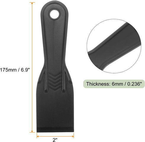 5pcs Putty Scraper 2" Width 6mm Thin Width 6mm Thin Flexible Plastic Putty Knives for Taping Drywall Spreading Painting Wall Scratching by HARFINGTON
