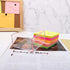 Non Sticky Notes with Clear Memo Holder / 3x3 Inch Blank Note Cube Refill / 500 Sheets Loose Paper for Office Desk