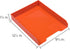 JAM PAPER Stackable Paper Trays - Orange, Desktop Document Organizer Tray, 2/Pack