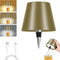 Rechargeable Wireless Bottle Lamp - 3 Color Stepless Dimmable, Metallic Gold Lampshade,