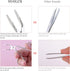 Seadiquiet Tweezers,Elbow Silver Stainless Steel Eyebrow Scissors Pliers Clip Scissors,Flat Tip Tweezers Hair Plucker