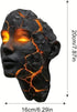 AMJIANZON Decorative Cracked Soul Wall Light, Black Lava Design LED Wall Lamp with Glowing Orange Cracks, Modern Gothic