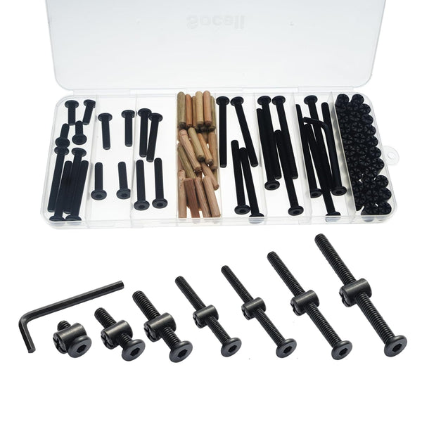 Socell Crib Screws Hardware Replacement Kit, 76pcs 304 Stainless Steel Baby Bed Frame