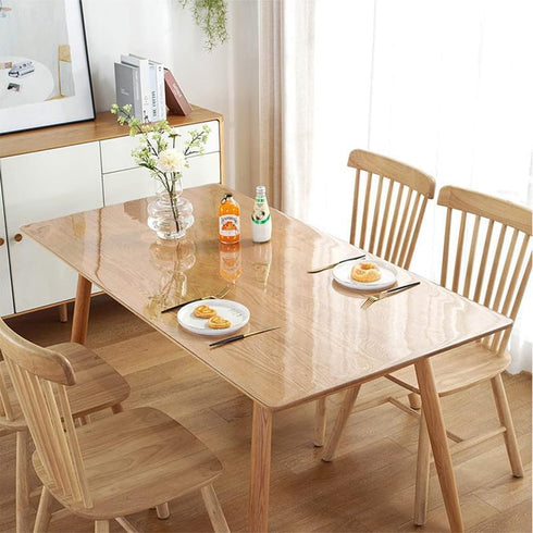 Generic 12 21 Inch, 1.5mm Counter Clear PVC Table Cover Protector x Thick Plastic Tablecloth Rectangle, Waterproof Desk