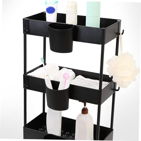 4pcs Set Portable Small Hanging Basket Storage Bin for Home Store Living Room Rolling Cart Accessories
