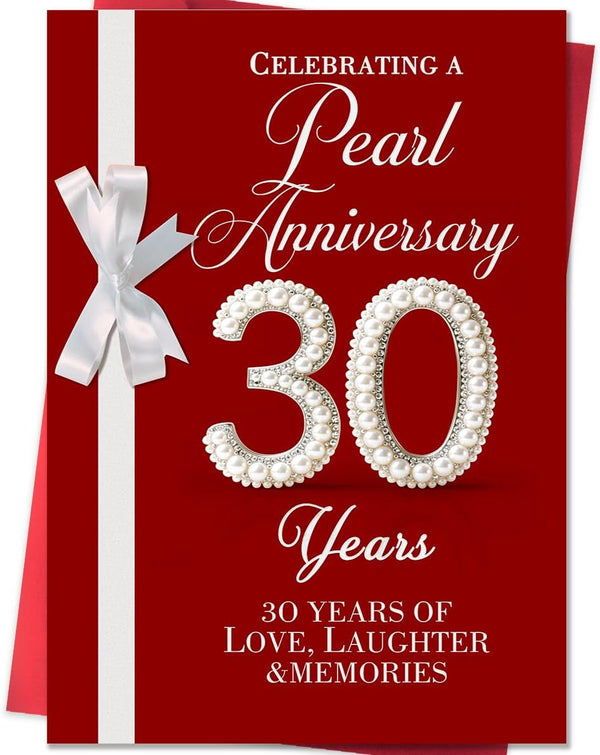 Beixian Sweet 30th Anniversary Card Gifts for Women Men, 30th Wedding Anniversary, 30