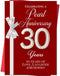 Beixian Sweet 30th Anniversary Card Gifts for Women Men, 30th Wedding Anniversary, 30