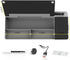 TOWON Black Desk Dry Erase Board with Charger Pad, Small Glass Desktop Whiteboard for Home Office Supply, 17 x 6 in