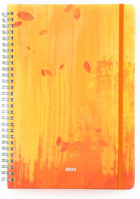 SIIXU Colorful Blank Journal Notebook, Hardcover Unlined Personal Diary for Women and Girls, 128 Pages, Autumn
