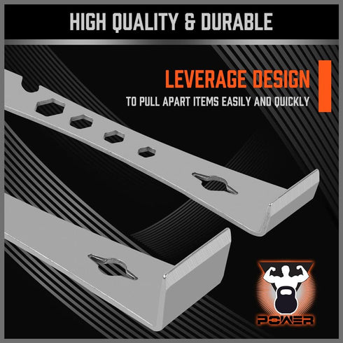 HORUSDY 2-Piece Pry Bar Scraper Set, Stainless Steel, 6-11/16 and 9-1/2 Flat