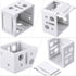 Jetec 8 Pieces 1 Inch White Blind Brackets, Profile Box Mounting Bracket for Window Blinds Headrail