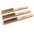 MAXMAN Brass Brush 3Pcs, Soft Brass Bristle Wire Brush for Cleaning Metal