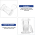 Gatuida 1pc Glass Staining Jar with Lid, 5-Slide Canister for Microscope Slides, Clear Container for Staining