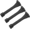 QCAA 3 Pack Flexible Spring Door Stop Bumper - 3-1/8", Steel, Matte Black, Made in Taiwan