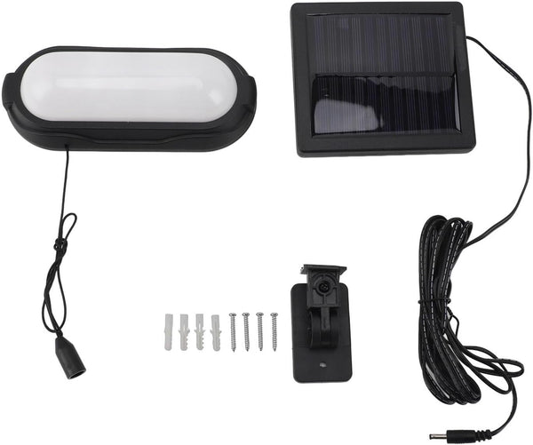 Tiiyee Solar Pendant Light, Solar Shed Light Outdoor Indoor Hanging Barn Lamp
