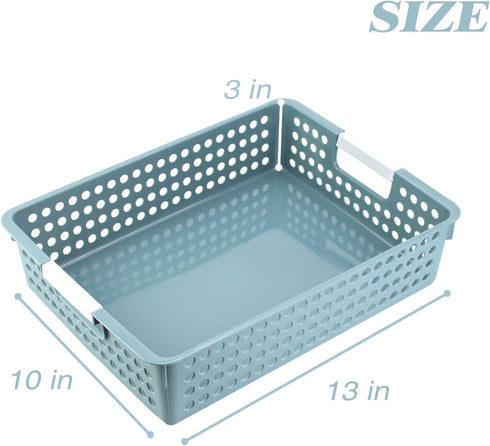 Turn in Trays Classroom, 4Pcs Paper Trays for Classroom, Book Baskets for Library, Office, Home