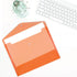 JAM PAPER 12/Pack Plastic Envelopes with Snap Closure - Orange - Letter Booklet - 9 3/4 x 13