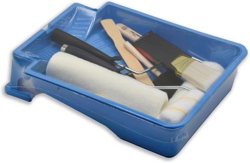 Hardware Plastics Company 12 Piece Home Paint Kit - Brush, Paint Tray, Liner, Roller, Mini Roller Painting Supplies
