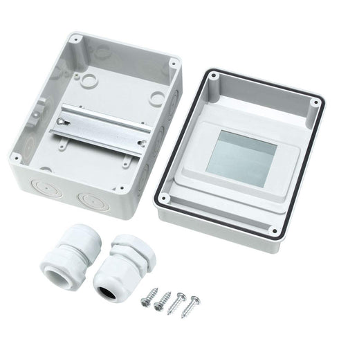 uxcell IP65 ABS Transparent Cover Power Distribution Protection Box, Circuit Breaker Indoor, 5 Way (120mmx160mmx92mm)