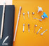Pencil Clips, Silver Metal Clips for Pocket, Study Holder, 20 Pieces