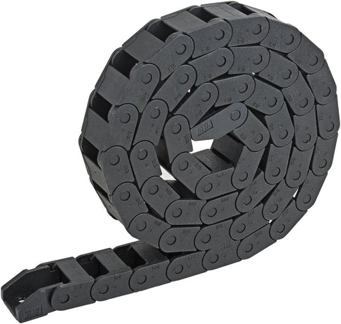 uxcell R18 10mm x 15mm Black Plastic Cable Wire Carrier Drag Chain, 1M Length for CNC