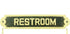 Renovators Supply Manufacturing Solid Brass Restroom Sign, 10 3/4 In. X 2 1/8 In., Lacquered Finish with Mounting