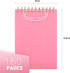 Yoment Top Spiral Notebooks, 6" x 8.5", College Ruled, 160 Lined Pages, Waterproof Cover, Pink