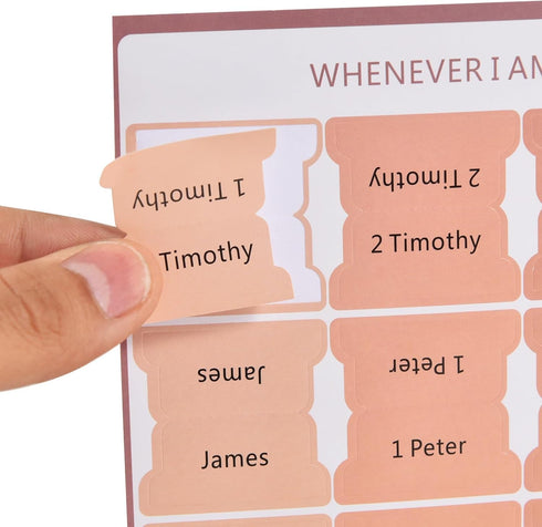 WSSROGY 180 (Set 2) Pcs Bible Tabs, Laminated Large Print Bible Index Tabs Labels for Women Men Easy Navigation