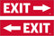 Rogue River Tactical 2 Pack 9x3 Inch Exit Left Right Arrow Sticker Set Vinyl Decal Warning for Indoor Outdoor Business