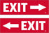Rogue River Tactical 2 Pack 9x3 Inch Exit Left Right Arrow Sticker Set Vinyl Decal Warning for Indoor Outdoor Business