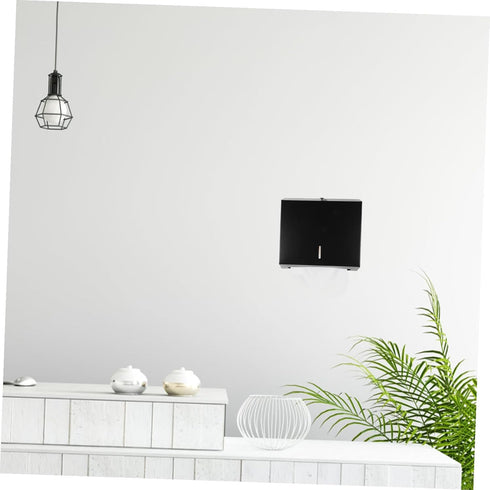 Stainless Steel Bathroom Tissue Holder Square Design Adhesive Mounted Hand Towel Rack for Home and Hotel Toilet Storage