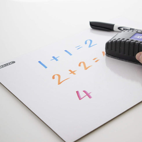 BAZIC Dry Erase Lap Board 9"x12", Double Sided Primary Ruled & Blank, Small Portable Whiteboards for Teacher Home,