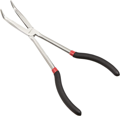Set 3-Piece, Amazon Basics Extra Long Reach Needle Nose Pliers Tool for Narrow Spaces, Versatile, Black