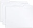 Blue Summit Supplies 100 White File Folders, 1/3 Cut Tab, Letter Size, Great for Organizing, 100 Pack