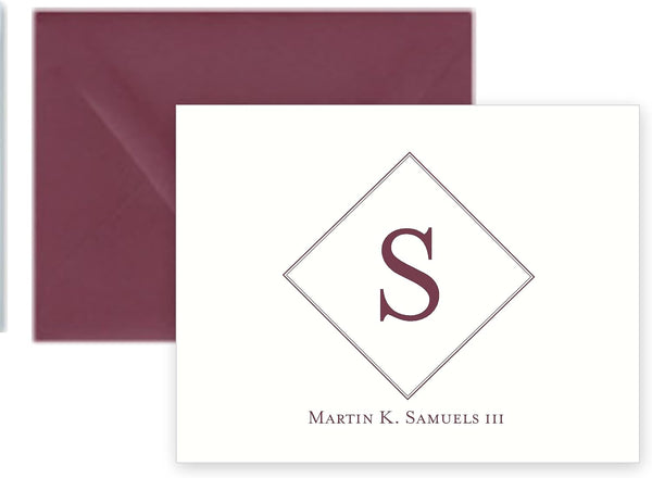All That Glitters Invitations Personalized Business Stationary Set, Stationery for Professionals, Monogram Note Cards for Men,