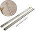 2PCS Luxshiny Heavy Duty Two-Section Ball Bearing Keyboard Drawer Slide Full Extension Galvanized Rail for Bedside