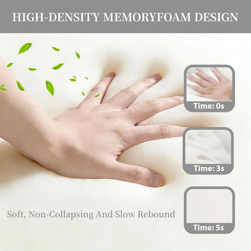 JNHEST Tailbone Orthopedic Cushion, L-Shaped Ergonomic Design Seat Cushion, Non Slip Memory Foam Car Cushion with Back