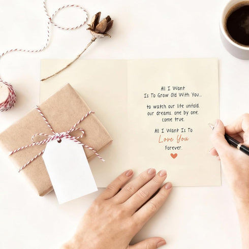Oamiolek Funny Building Blocks Valentines Day Card, Romantic Anniversary Card for Men Women, Birthday Cards for Husband